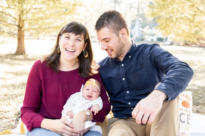 Annah, husband Nicholas, and daughter Evelyn Latané 