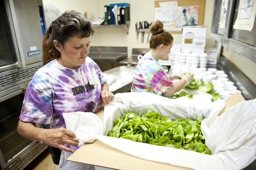 The 4-H center purchases a variety of fruits and vegetables from local farmers throughout the summer.