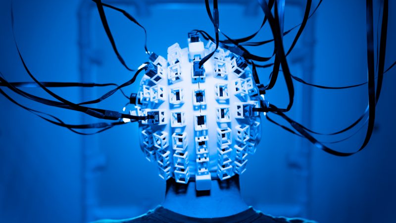 a person with a cap on