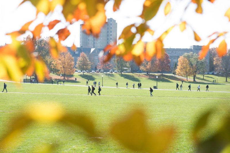 Virginia Tech campus in the fall