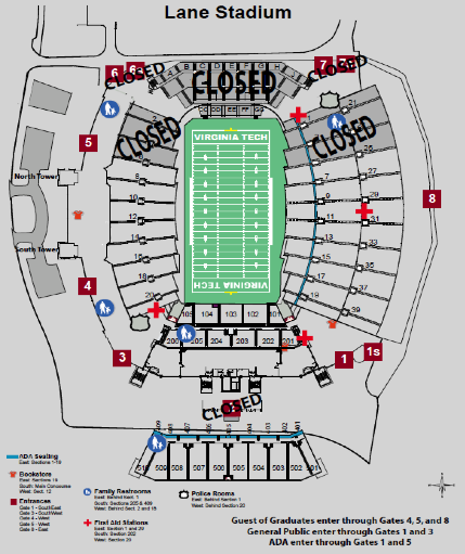 Virginia Tech Lane Stadium Seating Chart