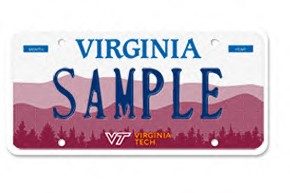 Virginia Tech license plate